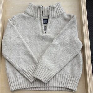 The Children's Place Cream 1/4 Zip Sweater size 18-24m